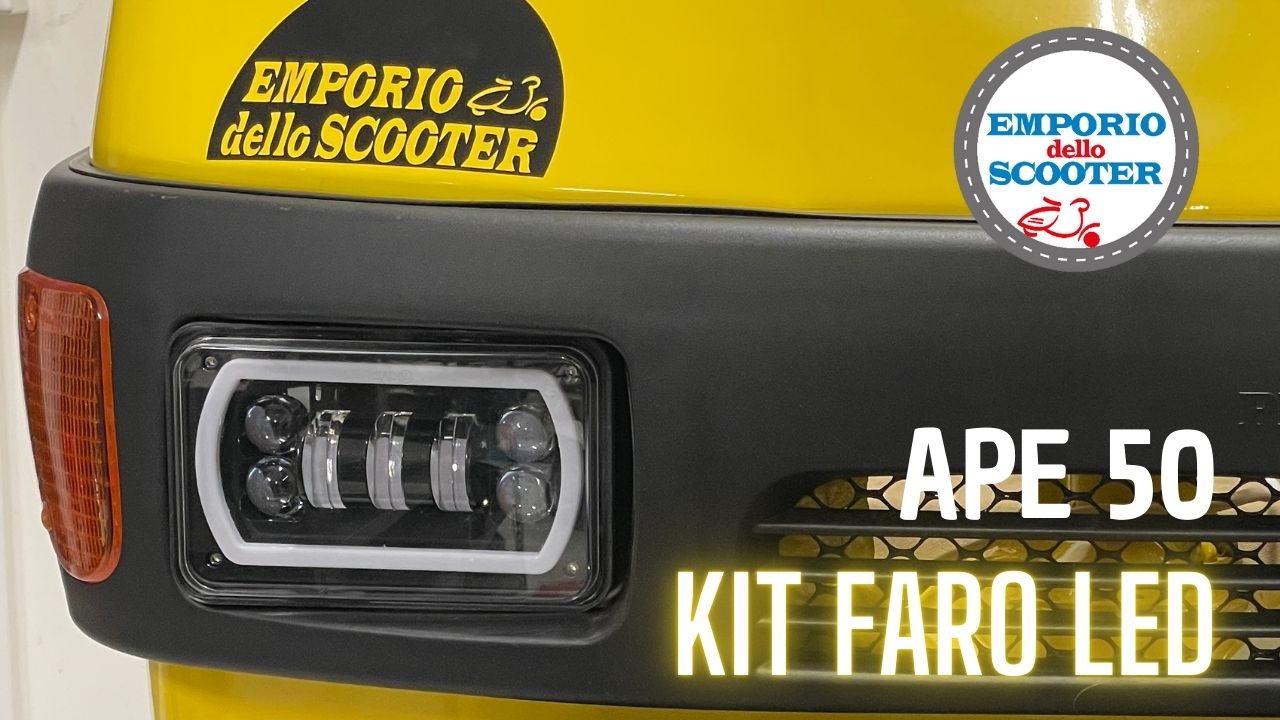 KIT FARO FULL LED ANTERIORE APE 50 (2 PEZZI) - MODELLO CON DUE FARI